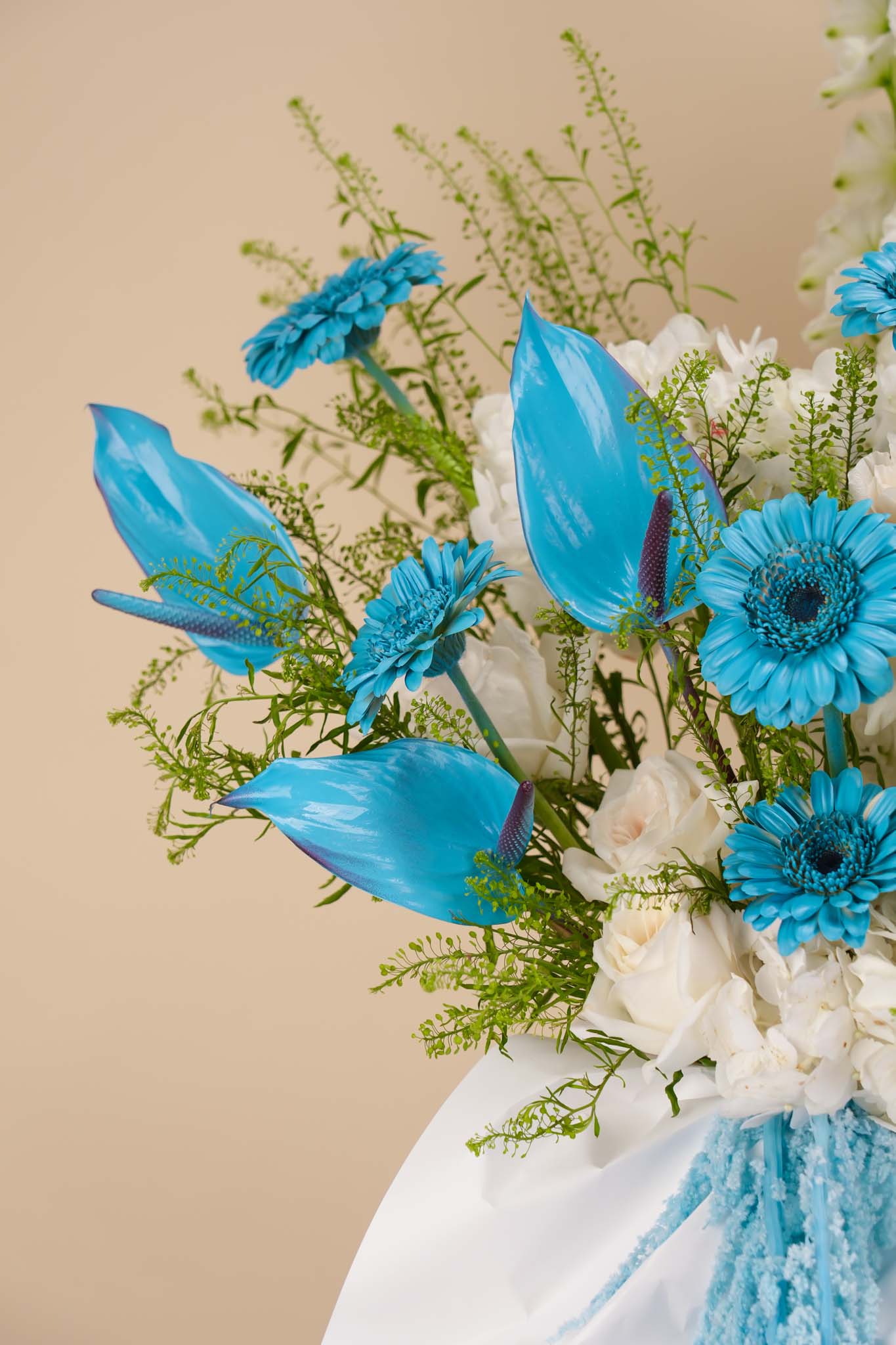 Blue & White Luxury Flower Bag