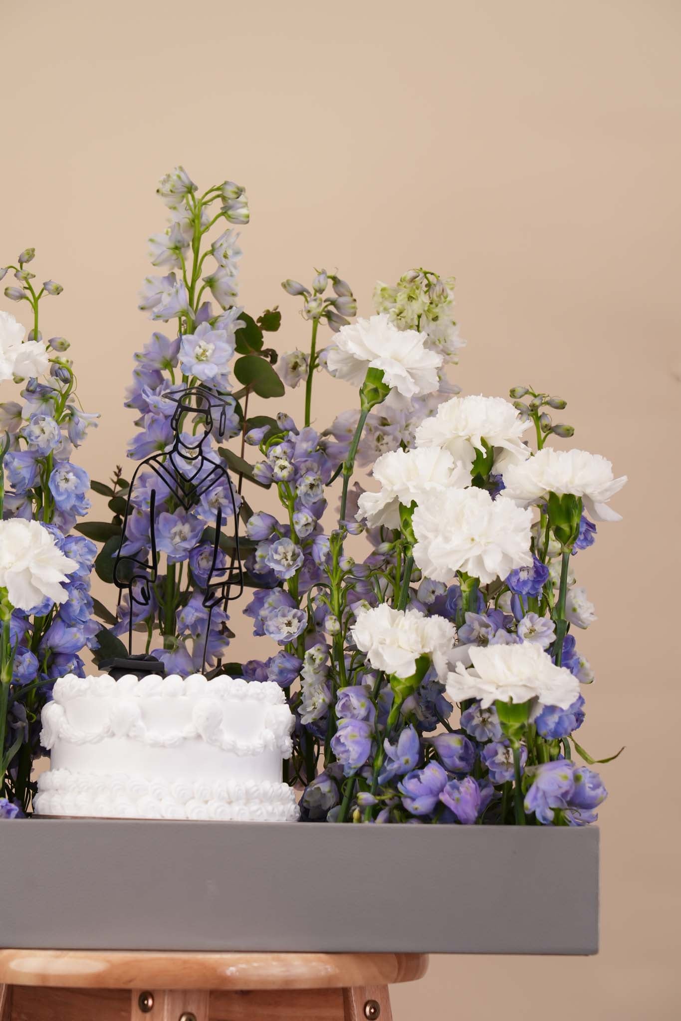 Purple Floral Cake Box