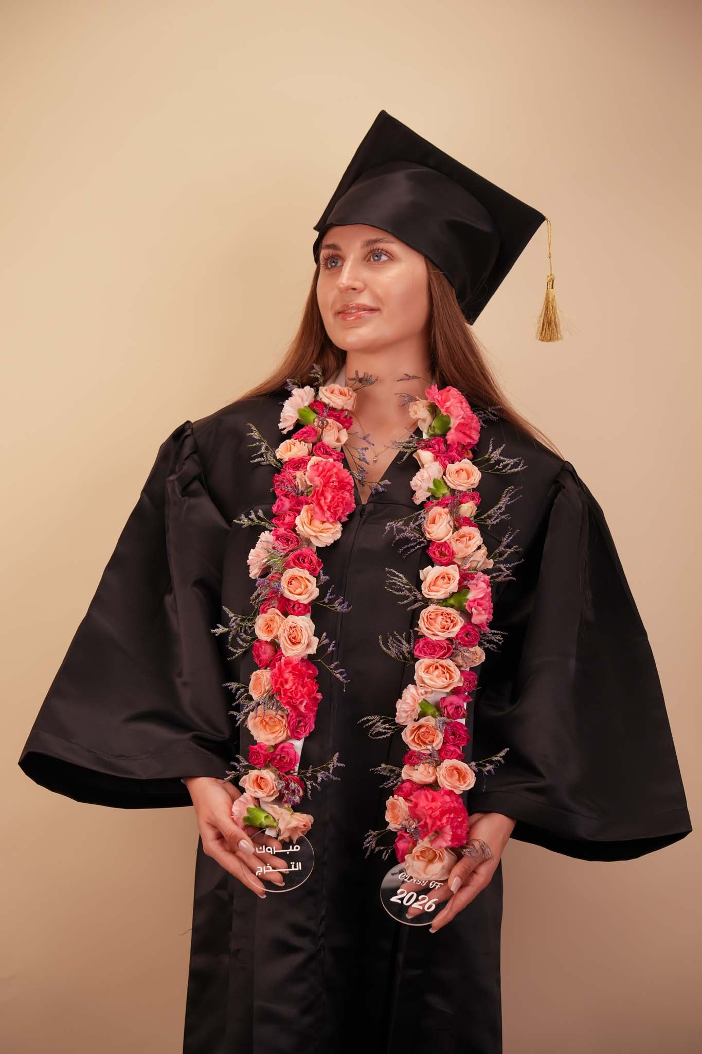 Red Gerbera Graduation Garland