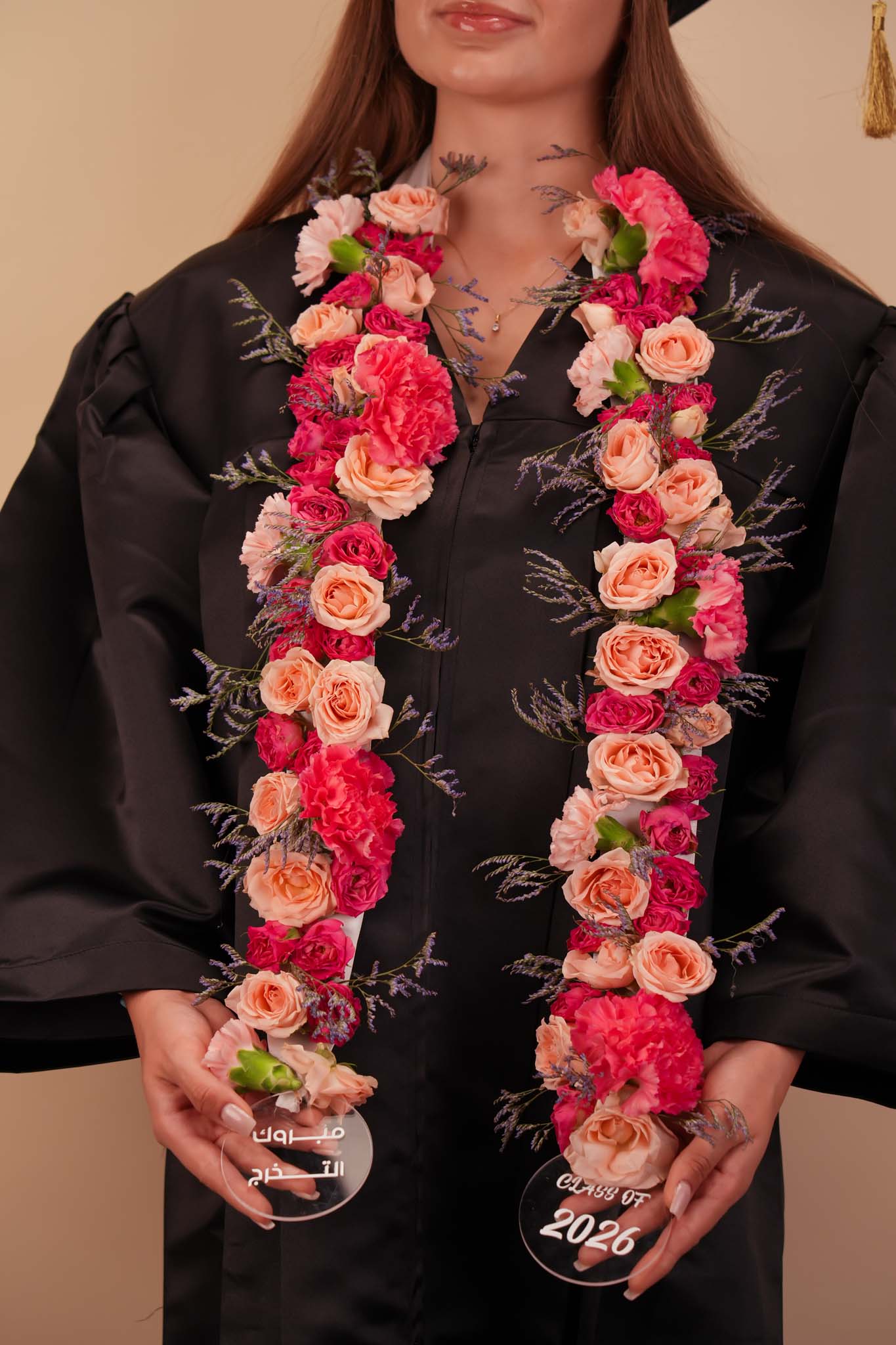 Red Gerbera Graduation Garland