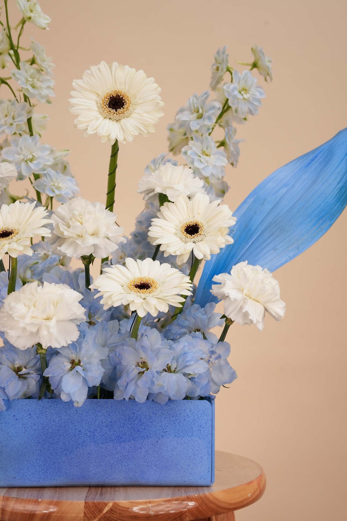 Azure Serenity Floral Tray