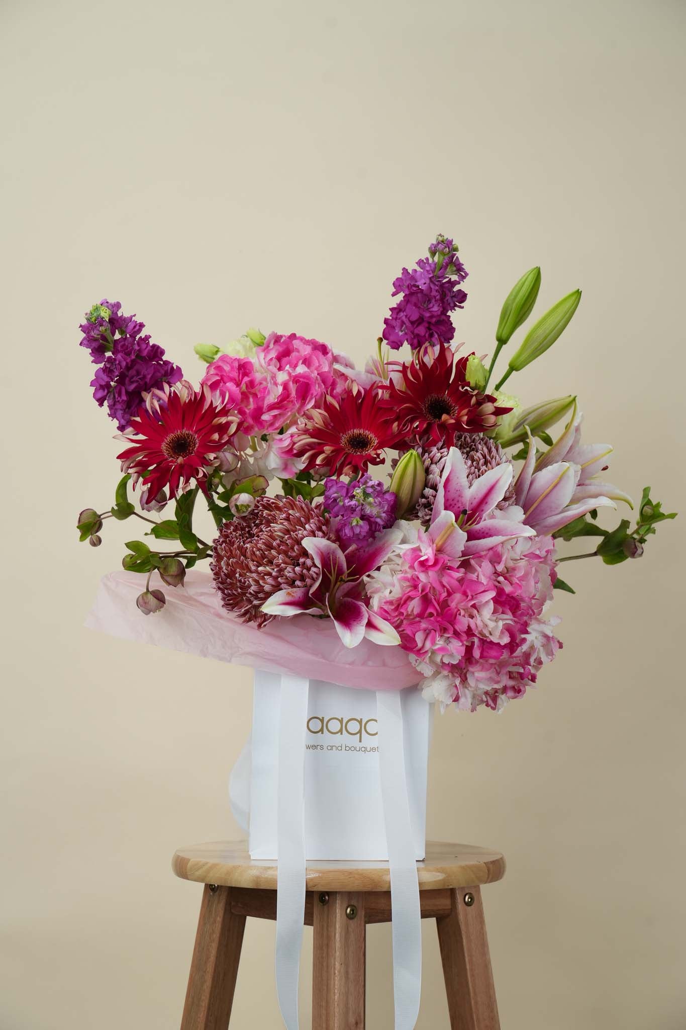 Pink Symphony Lily & Gerbera Bouquet Box