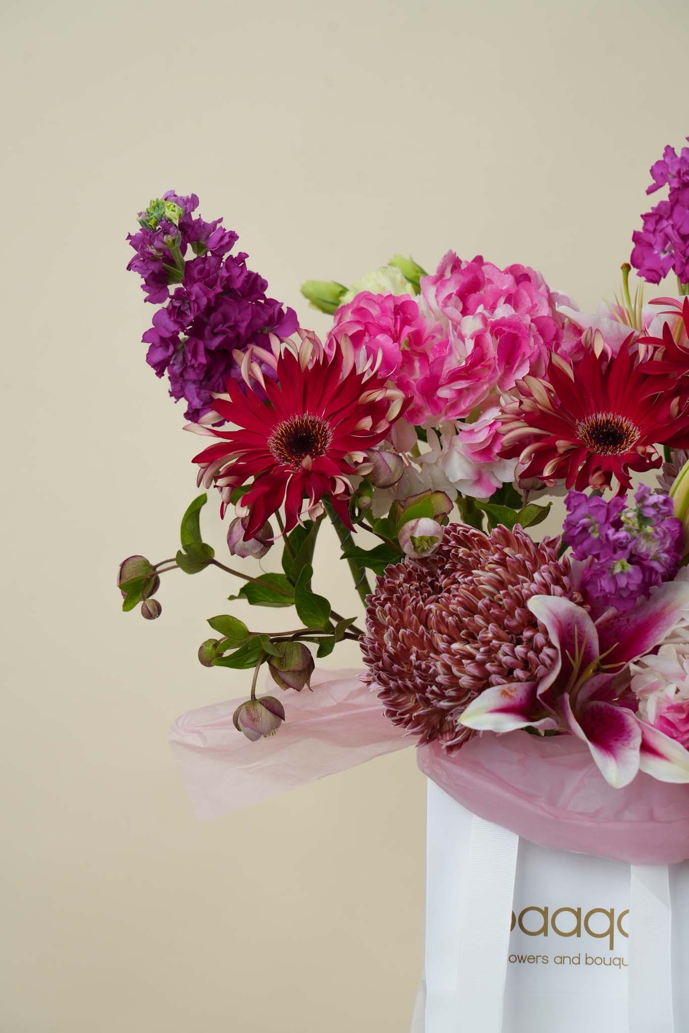 Pink Symphony Lily & Gerbera Bouquet Box