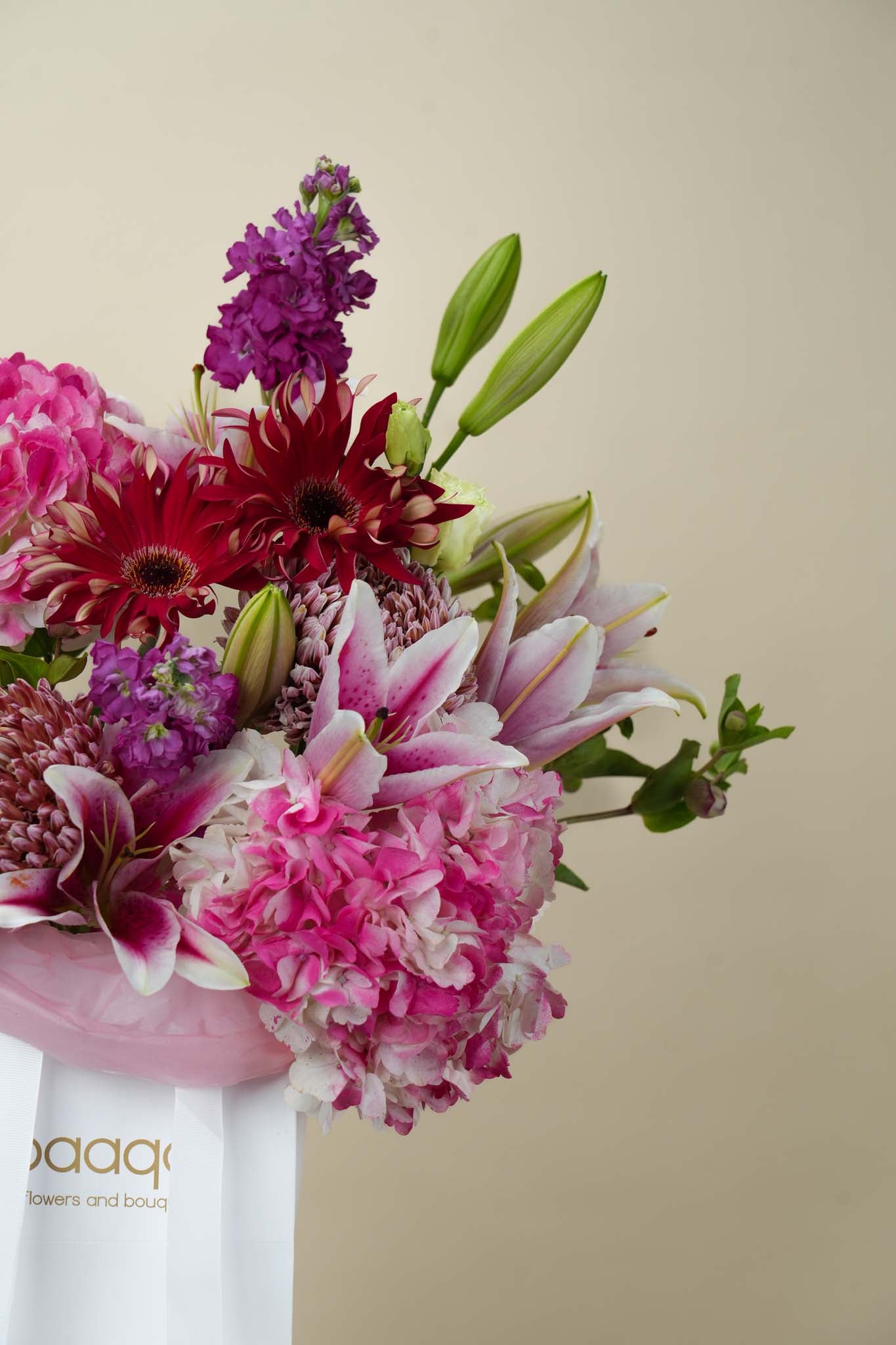 Pink Symphony Lily & Gerbera Bouquet Box