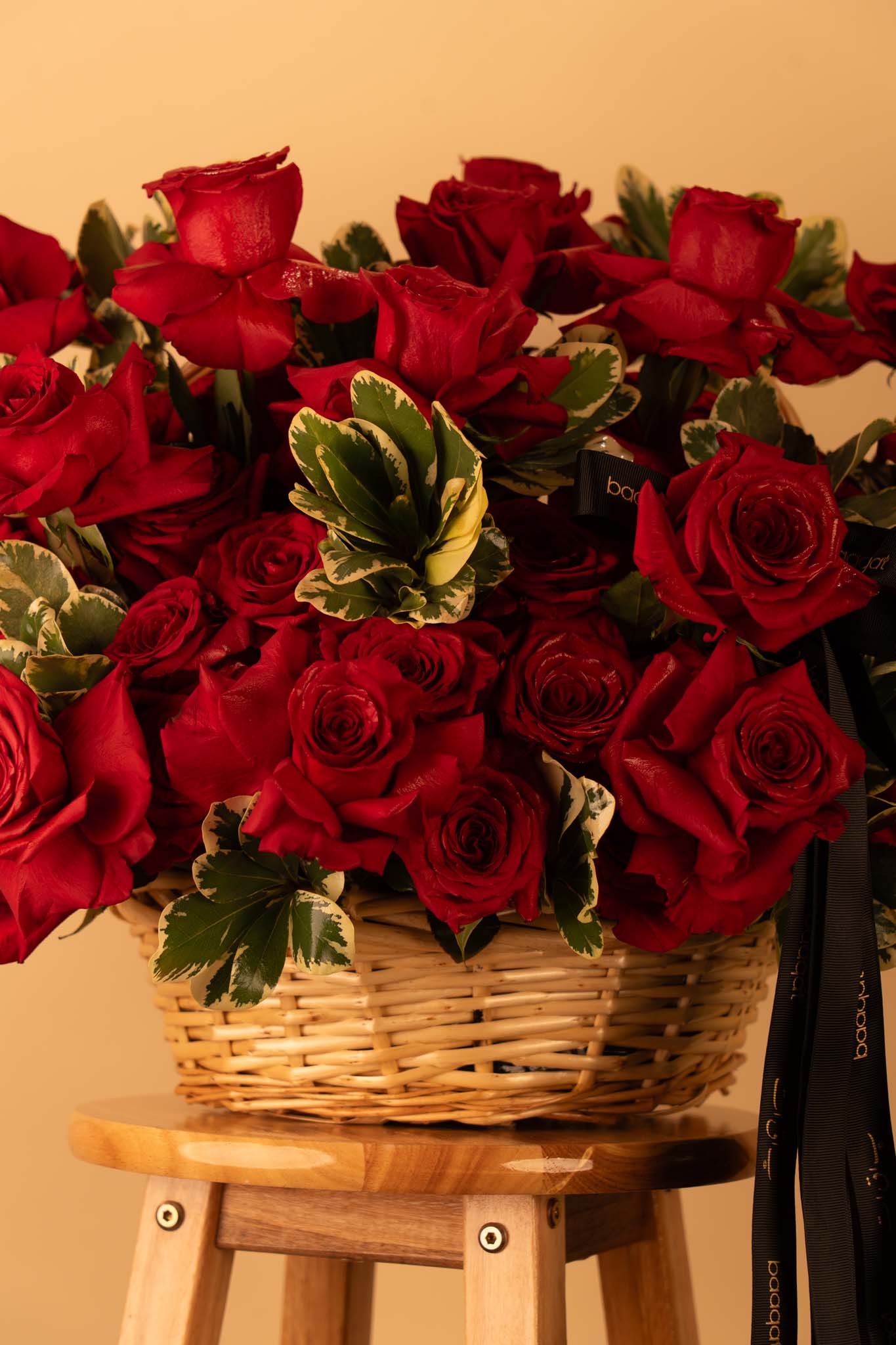 Passion Bloom Red Rose Basket
