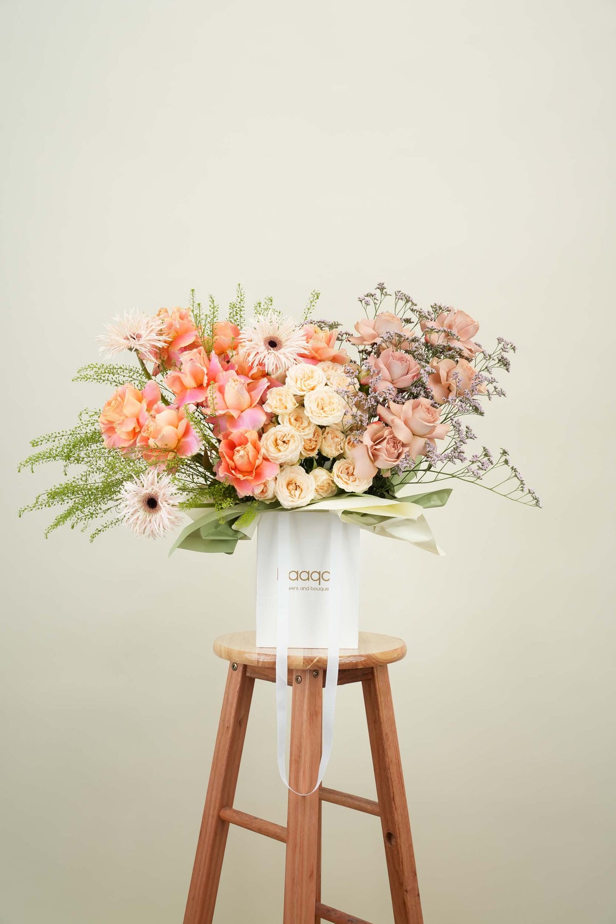Dusty Rose Floral Bag Arrangement
