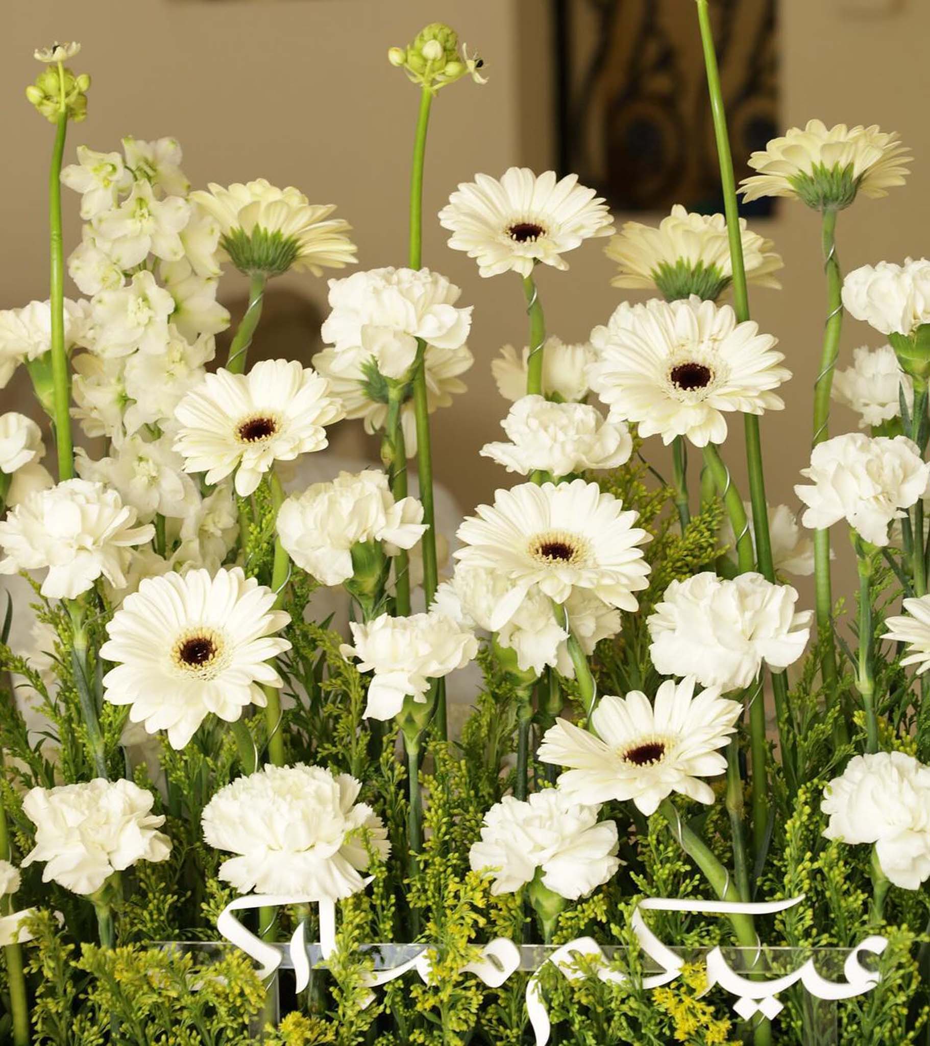 Elegant White Gerbera & Carnation Floral Box Arrangement